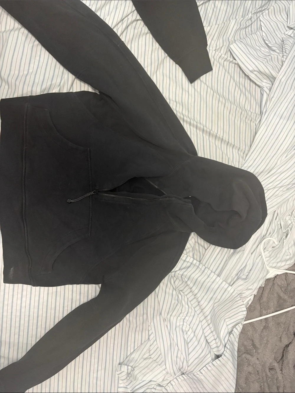 lululemon athletica Black Full-Zip Hoodie with Hood